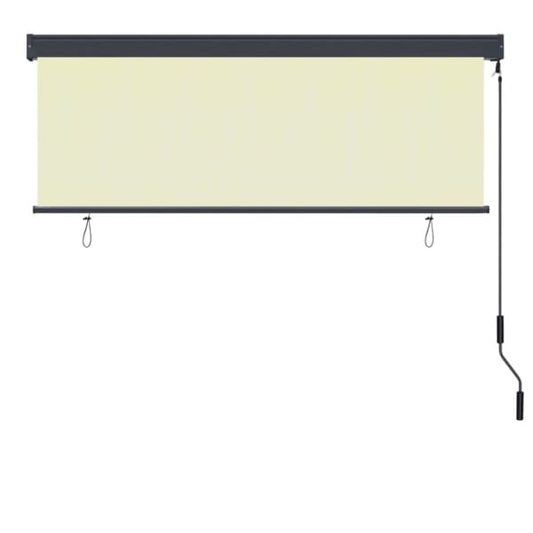 udendørs rullegardin 160x250 cm cremefarvet