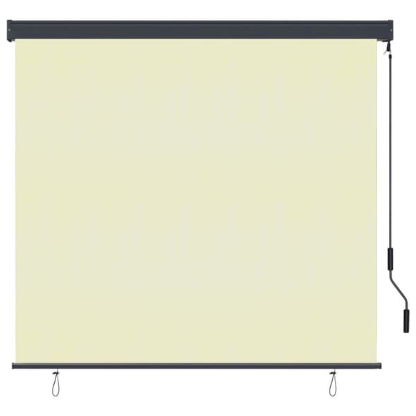 udendørs rullegardin 160x250 cm cremefarvet