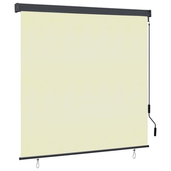 udendørs rullegardin 160x250 cm cremefarvet