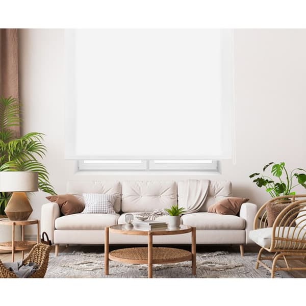 BLINDDECOR | Slät genomskinlig rullgardin 100 x 175 bredd i höjd – Mått persienntyg: 97 x 170 off-white