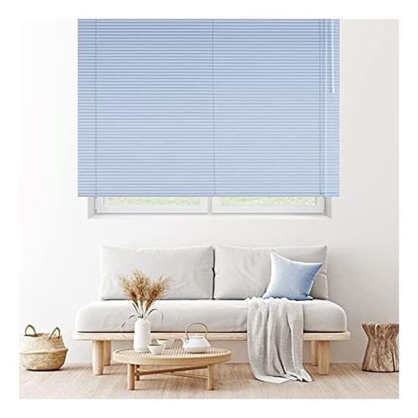 BLINDDECOR | Persienn i aluminium med lameller 120x180 - persienn justerbar i höjd och öppningsfärg blå