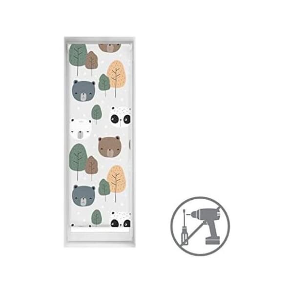 EasyFix tryckt persienn - Persienn UTAN VERKTYG Storlek 55x150 - Persienn UTAN BORR Färg Björn | BLINDECOR