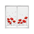 Miniatyrbild 1 av 3: Pack x 2 EasyFix Genomskinliga rullgardiner, UTAN VERKTYG - Persienner Storlek 75x150 - Poppy Model Blind | BLINDECOR