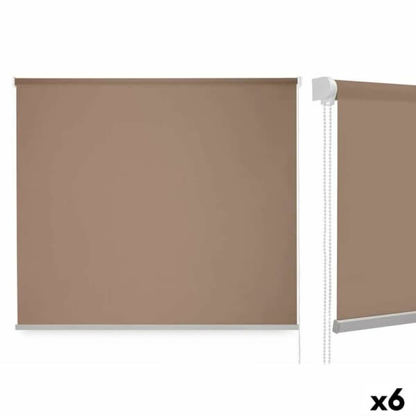 Rullpersienner 120 x 180 cm Beige Tyg Plast (6 antal)
