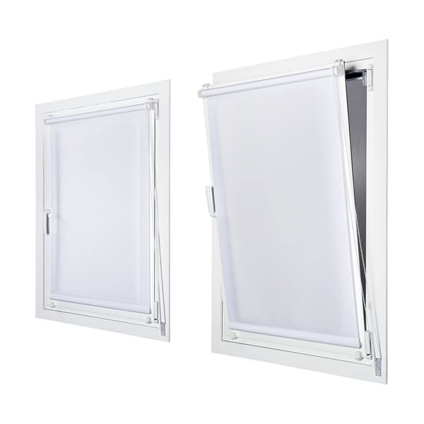 Rullegardiner Stor Planet Clip&Fix Night&Day Hvit 150 x 180 cm