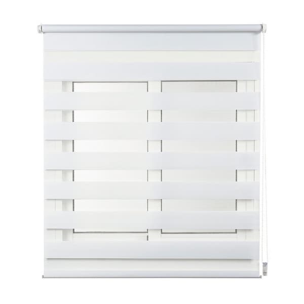 Rullaverhot Stor Planet Clip&Fix Night&Day Valkoinen 75 x 180 cm