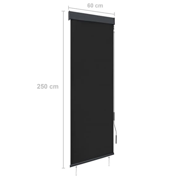 Rullgardin utomhus 60x250 cm antracit