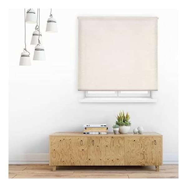 Linnetextur rullgardin – Linnegardin storlek 80 x 200 – Beige färgrullgardin | BLINDECOR