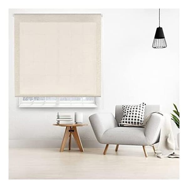 Linnetextur rullgardin – Linnegardin storlek 80 x 200 – Beige färgrullgardin | BLINDECOR