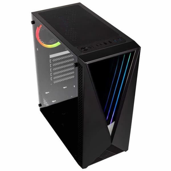 Midi-Tower - Kolink - VOID RGB - Svart fönster - Interiör - Svart färg