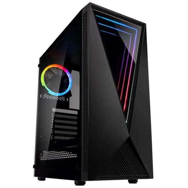 Midi-Tower - Kolink - VOID RGB - Svart fönster - Interiör - Svart färg