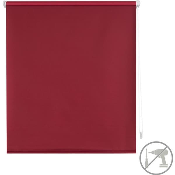 BLINDDECOR | Slät ogenomskinlig rullgardin EasyFix UTAN VERKTYG 87x180 - Blindtygsmått: 84x175 - Vinröd rullgardin