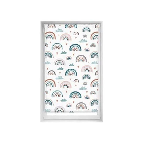 EasyFix tryckt persienn - Persienn UTAN VERKTYG Storlek 95x150 - Persienn UTAN BORR Färg Blue Rainbow | BLINDECOR