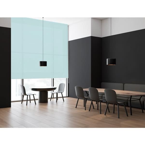 BLINDDECOR | Slät genomskinlig rullgardin 160 x 175 bredd vid persiennhöjd: 157 x 170 – Blindfärg: ljusblå