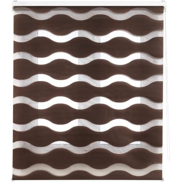 Blindecor Butik Dubbelväv, Dag/Natt, Brun, 100 x 180 cm (Bredd x Höjd) - 63184480