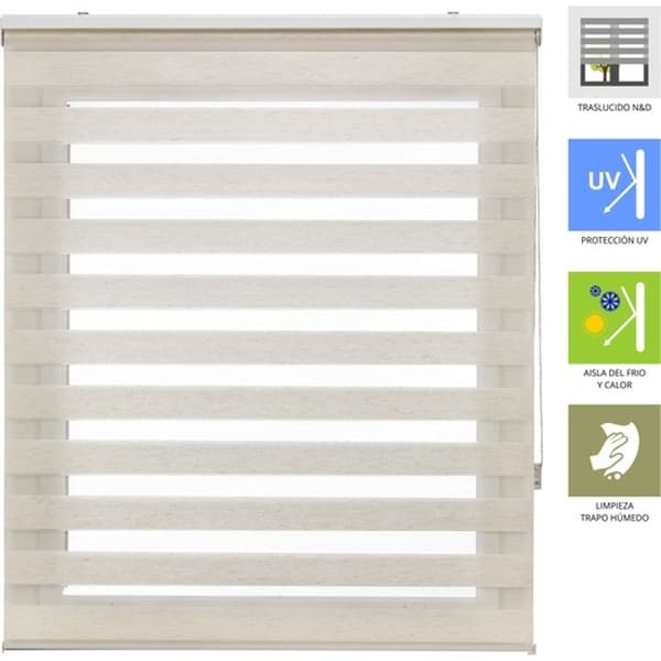 Natt- och dagrullgardin - Natt- och daggardin Storlek 60x180 - Natt- och daggardin Linnefärg | BLINDECOR