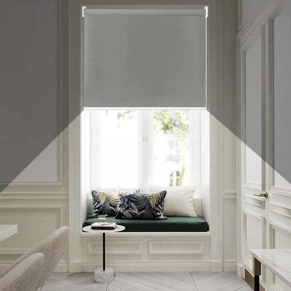 LARS360 Utomhusmarkis för balkong, vertikal markis, mörkläggningsmarkis, solskydd (180 x 240 cm, grå)