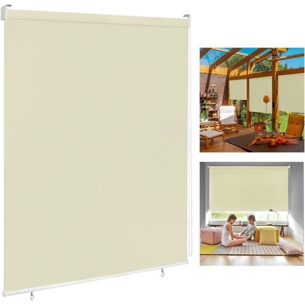 Lager för utomhus på balkong - LARS360 - 180 x 140 cm - Solskydd - beige