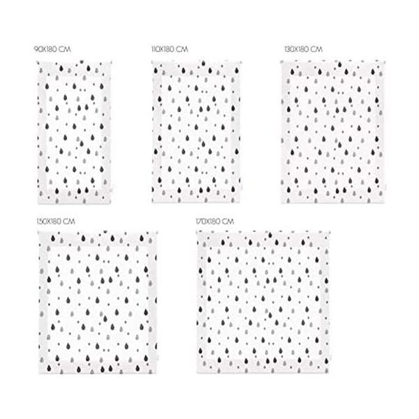 Genomskinlig rullgardin med tryck - Blind Storlek 90x180 - Drop Model Blind | BLINDECOR