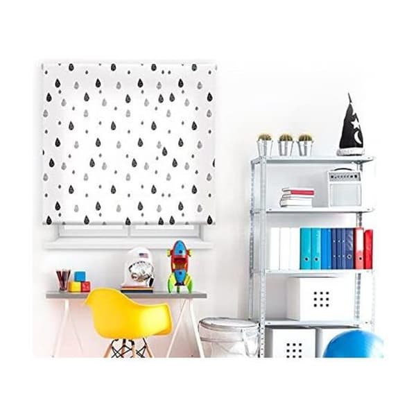 Genomskinlig rullgardin med tryck - Blind Storlek 90x180 - Drop Model Blind | BLINDECOR