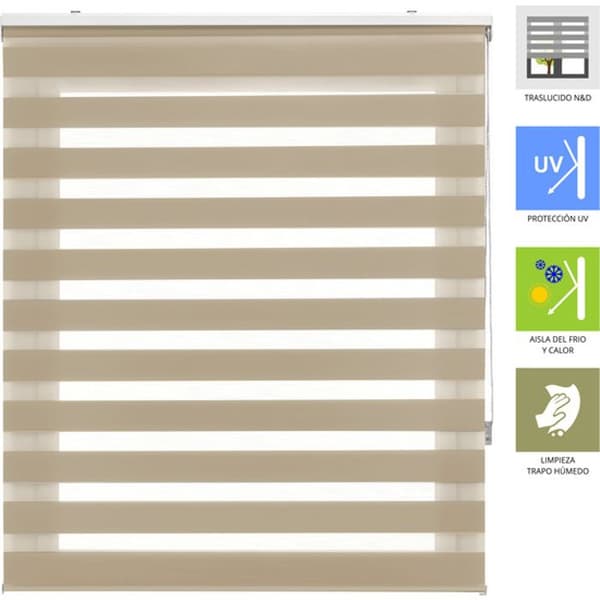 Natt- och dagrullgardin - Natt- och daggardin Storlek 155x250 - Natt- och daggardin Färg Beige | BLINDECOR