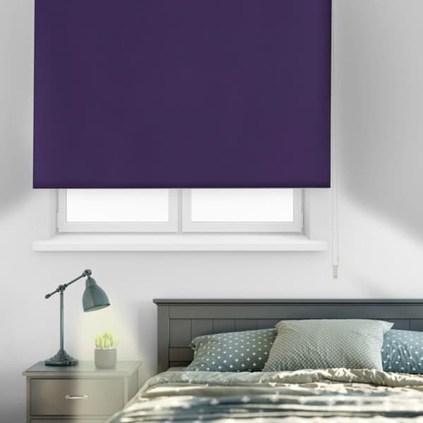 BLINDDECOR | Slät ogenomskinlig rullgardin - Rullgardin Mått: 140x230 - Blindtyg Mått: 137x225 - Lila Persienn