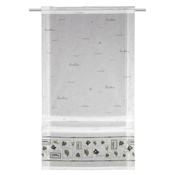 Fönstergardin 279211 - 279211 - Rullgardin med clips Dina Vit/Grön 120 x 60 cm