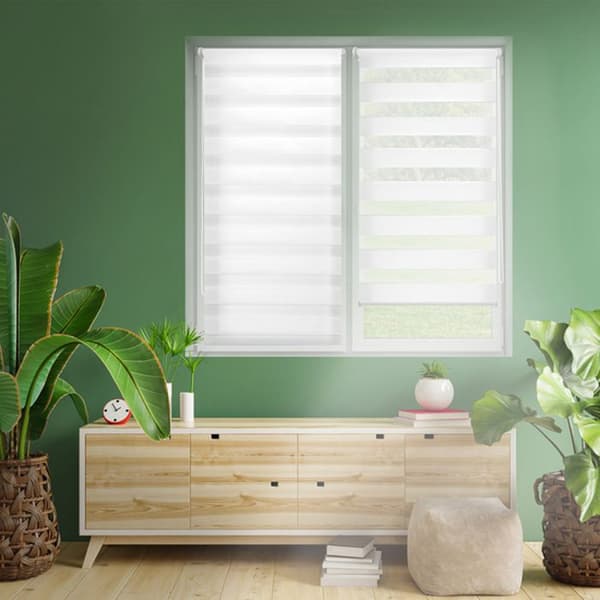 BLINDDECOR | EasyFix rullgardin UTAN VERKTYG - Mått persienn: 30x130 - Mått persienntyg: 27x125 - Vit persienn