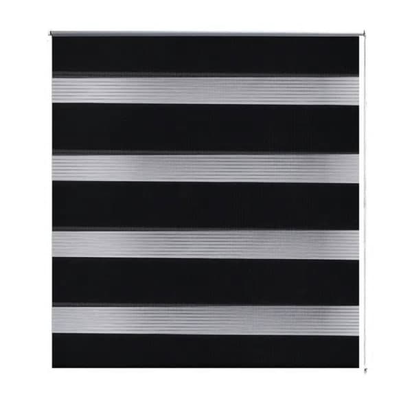 Rullgardin randig svart 60 x 100 cm transparent