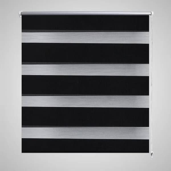 Rullgardin randig svart 60 x 100 cm transparent