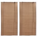 Miniatyrbild 1 av 2: Rullgardin bambu 2 st 120 x 220 cm brun