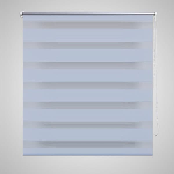 Rullgardin randig vit 70 x 120 cm transparent