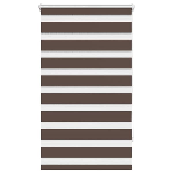 Rullgardin randig brun 90 x 150 cm transparent