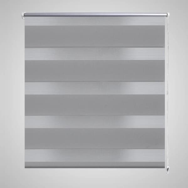 Rullgardin randig grå 40 x 100 cm transparent