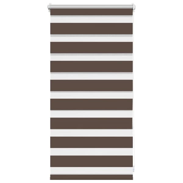 Rullgardin randig brun 40 x 100 cm transparent