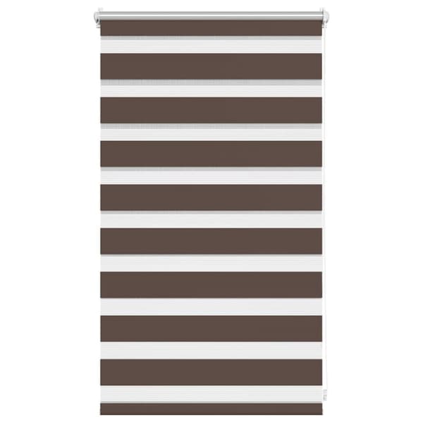 Rullgardin randig brun 50 x 100 cm transparent