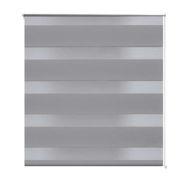 Rullgardin randig grå 70 x 120 cm transparent