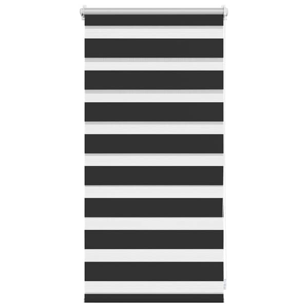 Rullgardin randig svart 40 x 100 cm transparent