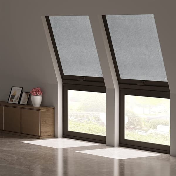 Rootz Skylight Blackout Rullegardin - Fjernbetjent sugekopper - Uigennemsigtigt stof - 100 % solbeskyttelse - Polyester - Nem at samle - Valgbar størr