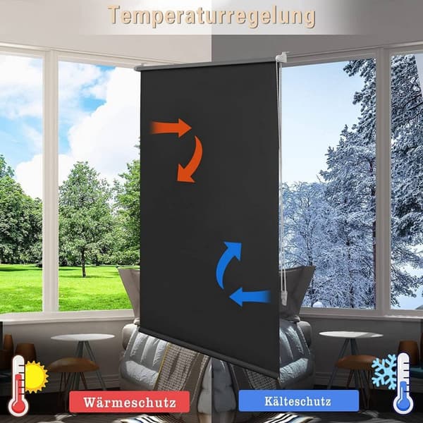Rootz Blackout Rullegardin - Termiske vinduesskærme - Lystætte skærme - Varmeisolering - 40-120 cm x 160/210 cm