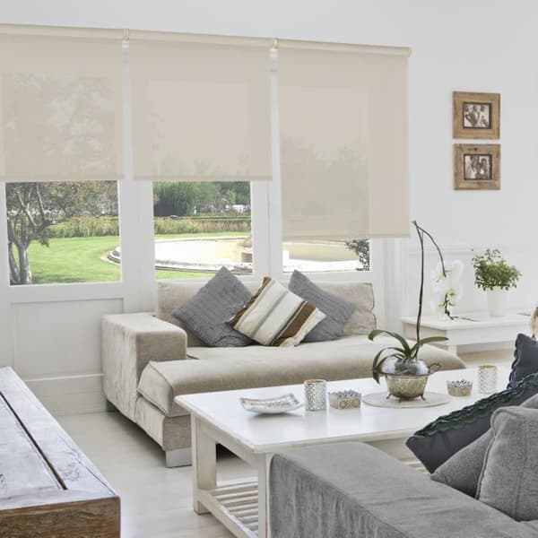 VIEWTEX Butiksrullskärm - Öppningsgrad 10% Linne Sand 150X250cm