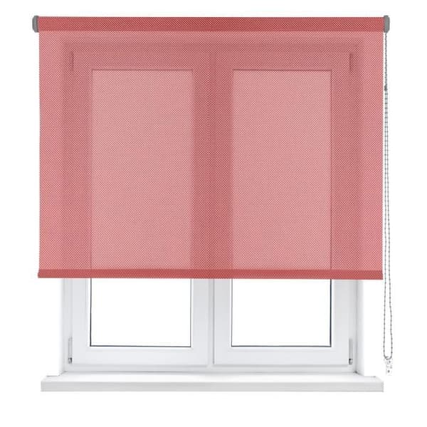 VIEWTEX Screen Rullgardin - Öppningsgrad 10% Silver/Röd 105X250cm
