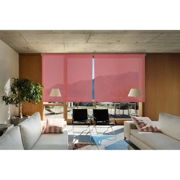 VIEWTEX Screen Rullgardin - Öppningsgrad 10% Silver/Röd 105X250cm