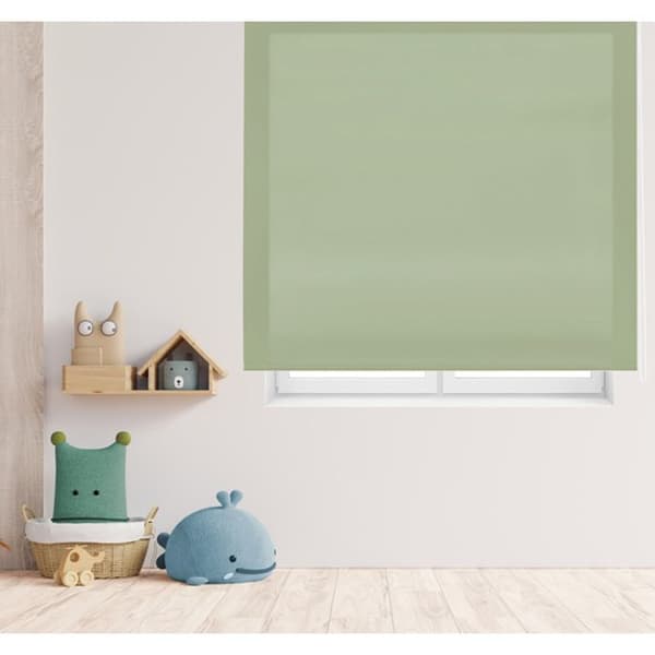 BLINDDECOR | Slät genomskinlig rullgardin 180 x 175 – Mått persienntyg: 177 x 170 – pastellgrön