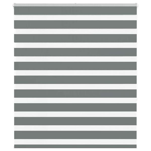 Rullgardin zebra mörkgrå 135x150 cm tyg bredd 130,9cm polyester