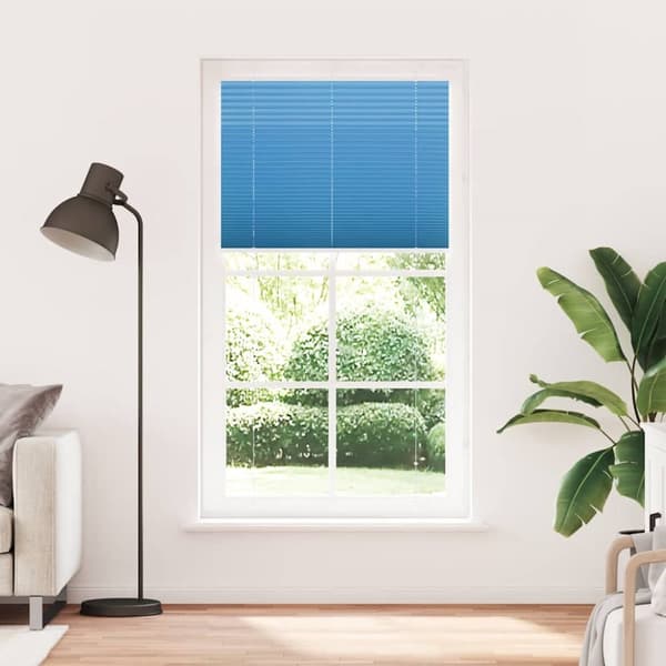 Plisserad persienn blå 105x200 cm tyg bredd 104,4cm polyester