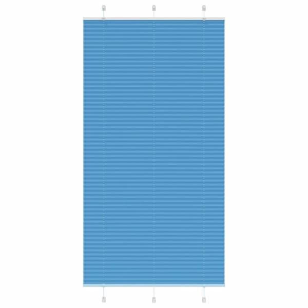 Plisserad persienn blå 105x200 cm tyg bredd 104,4cm polyester