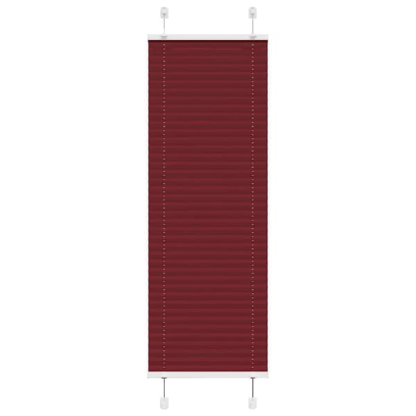 Plisserad persienn Bordeaux röd 40x100cm tyg bredd 39,4cm