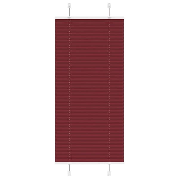 Plisserad persienn Bordeaux röd 65x100cm tyg bredd 64,4cm