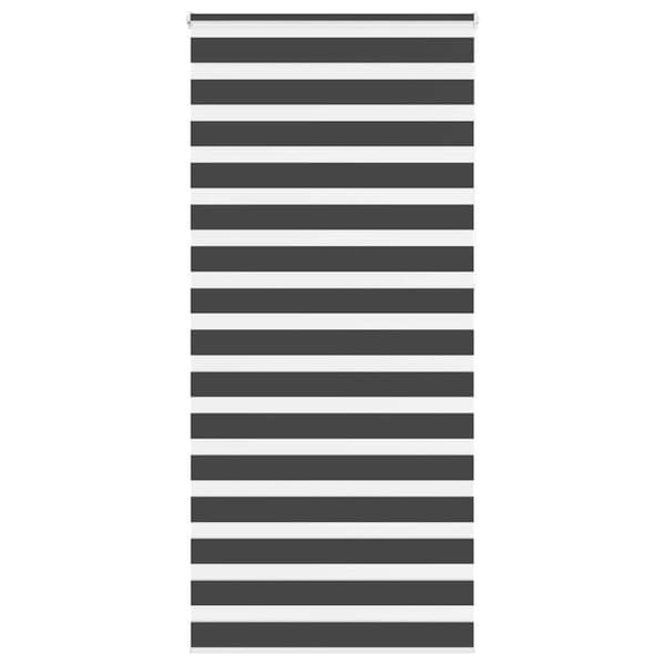 Rullgardin zebra svart 100x230 cm tyg bredd 95,9 cm polyester